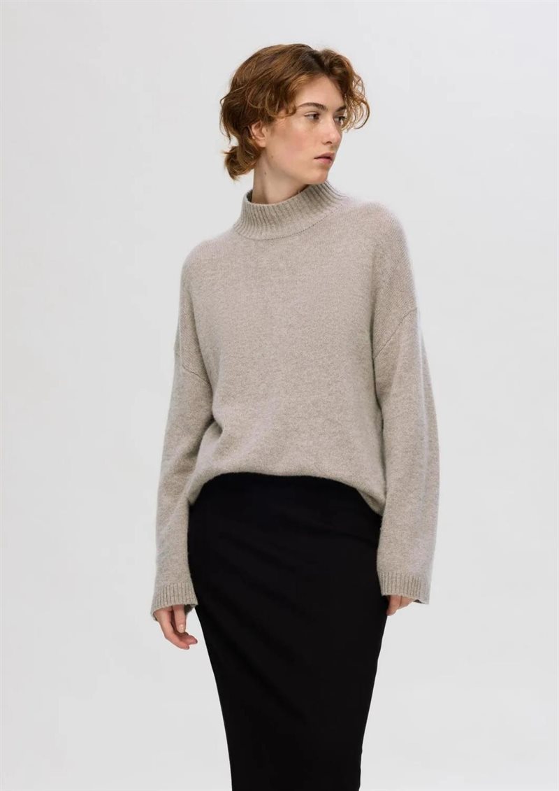 Selected - SLFCILLE KNIT HIGH NECK NOOS